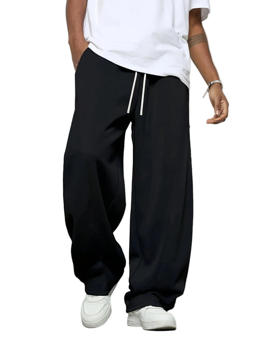 Męskie Spodnie Dresowe Wide Leg – Luźny Streetwear Oversize Casual